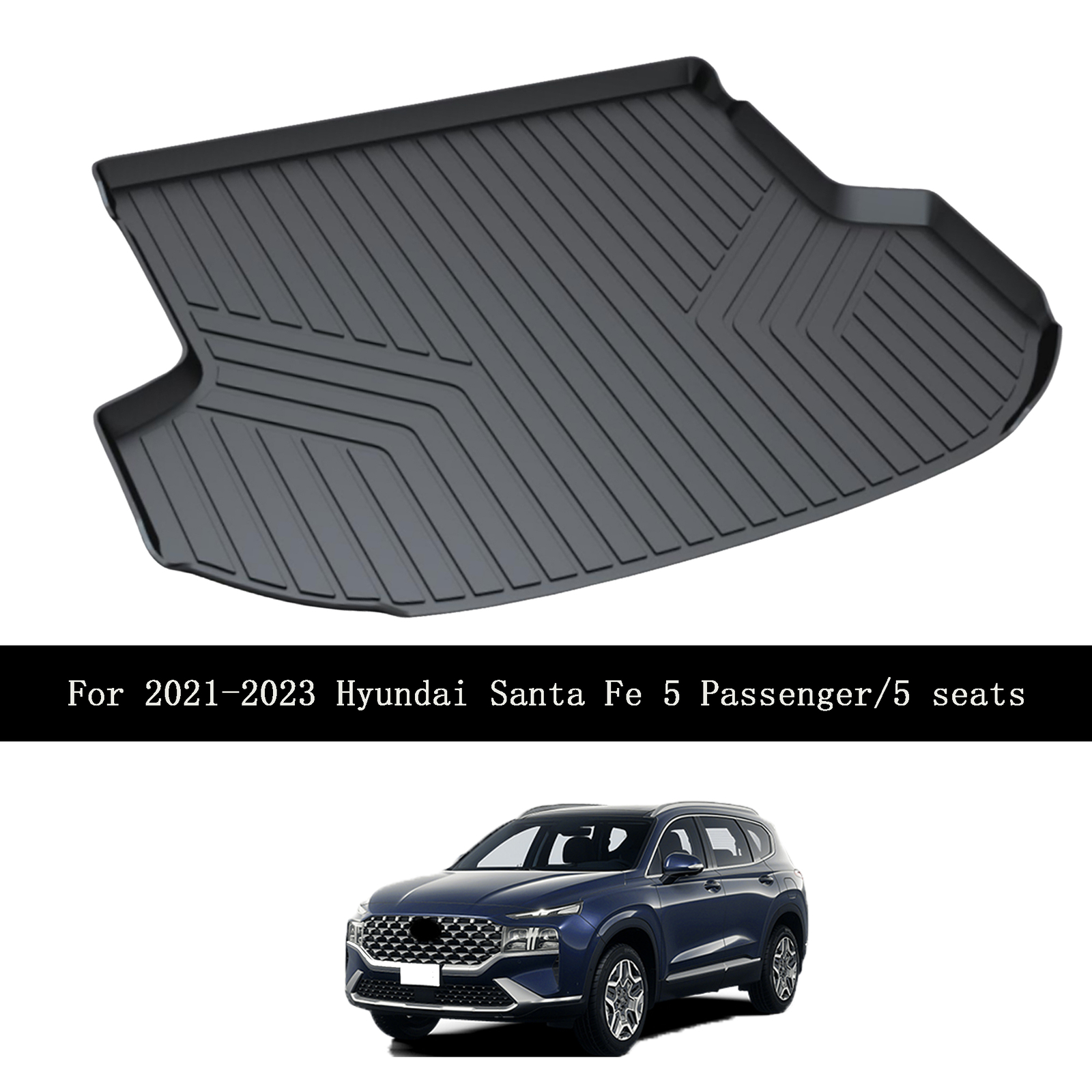 2021-2023 Hyundai Santa Fe 5-Seat Cargo Boot Liner Floor Mat Tray  