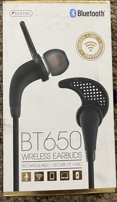 Sentry Bluetooth Wireless Rechargeable EarBuds w/Built In Microphone New In Box