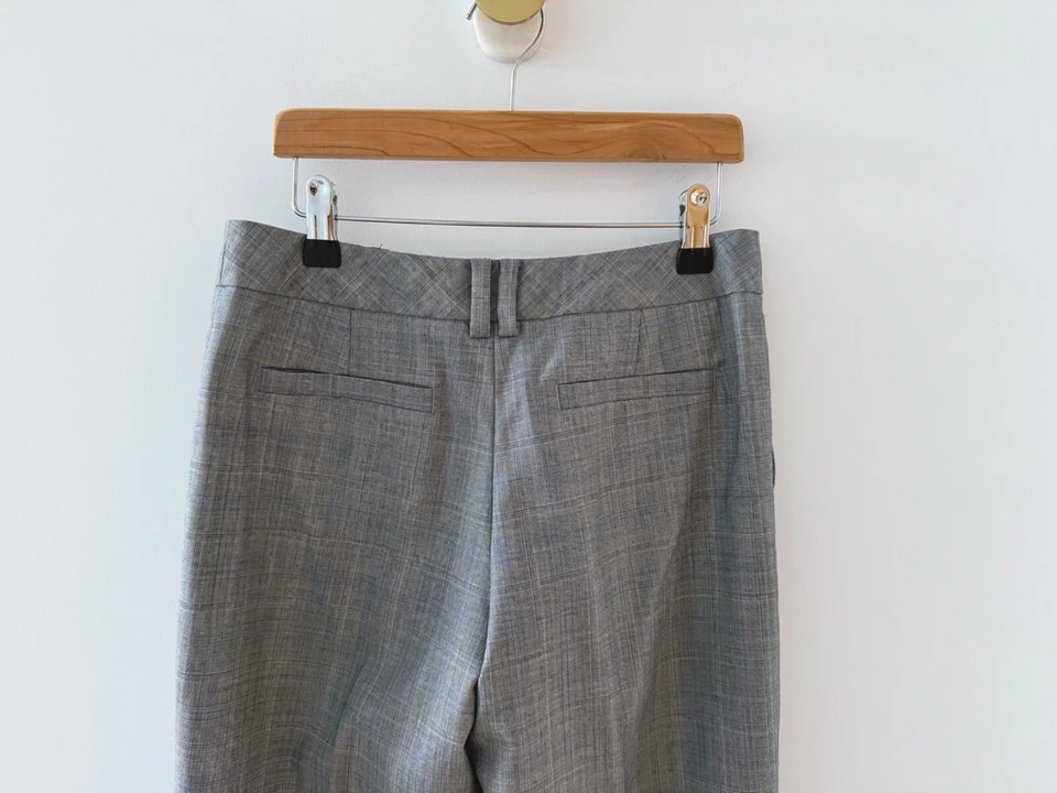 Pantalón Traje Ted Baker Gris con Patrón de Cuadros y Pierna Recta Talla 0 Foto 4 de 4