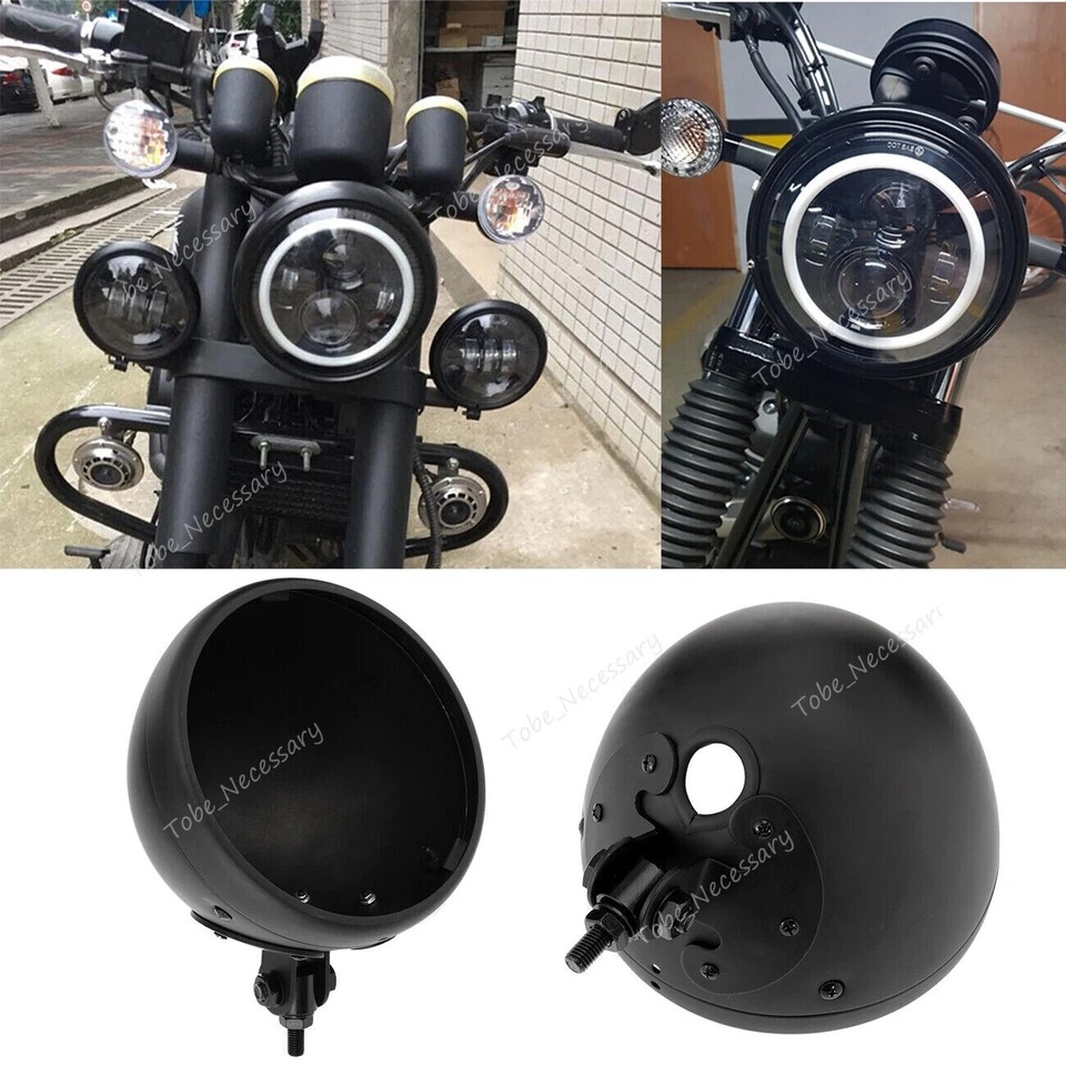 For Kawasaki VN Vulcan Classic Nomad Drifter 7" LED Headlight Housing Bracket - Изображение 2 из 4