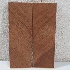 Mahogany Wood Knife Scales Figured Exotic Bookmatched 4 3/8'' x 1.5'' x 5/16''