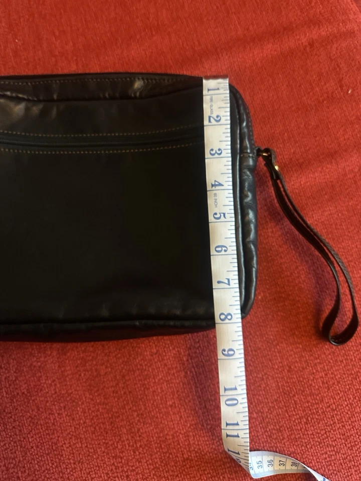Dunhill Black Leather Clutch/Wristlet/ Pouch - image 4 of 4