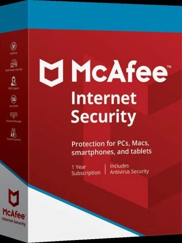 McAfee Internet Security 10 Dispositivos - 1 Año, Envío Flash