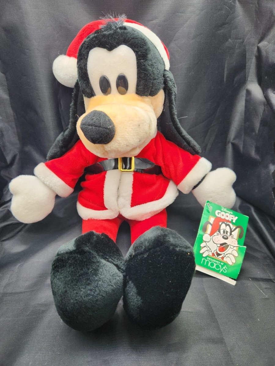 Vintage 1993 Macy's Disney GOOFY Santa Plush Doll 18