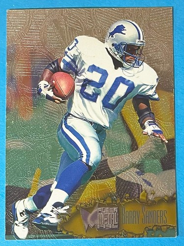 Barry Sanders 1996 Fleer Metal #41 DETROIT LIONS HOF Class 2004 NFL MVP 1997