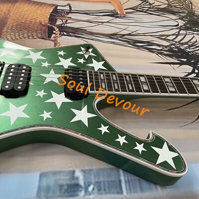 【iceman】 USA Stock Green Iceman Electric Guitar 2H Pickup Solid body FR