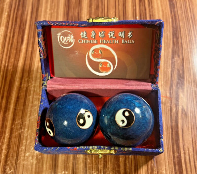 Semonapartment ying yang 3点セット Chinese Musical Chime Yin Yang Medicine Balls In Box Collectible