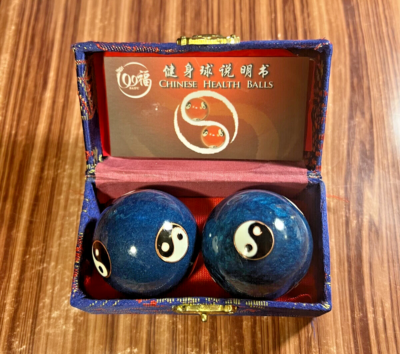Chinese Musical Chime Yin Yang Medicine Balls In Box Collectible