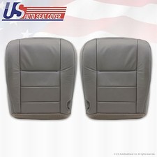 2002 To 2007 Ford F250 Lariat Driver Passenger Bottom Leather Seat Covers Gray 2002 To 2007 Ford F250 Lariat Driver Passenger Bottom Leather Seat Covers Gray