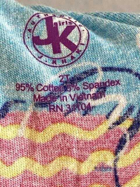 J Khaki Girls Tank Top Multicolor Fish Graphic Bow Accent Size 2T - Image 3 of 4