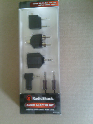 New RadioShack 4201039, 3.5mm 1/8  Audio Adapter Kit, 4 Piece + 3ft Cable
