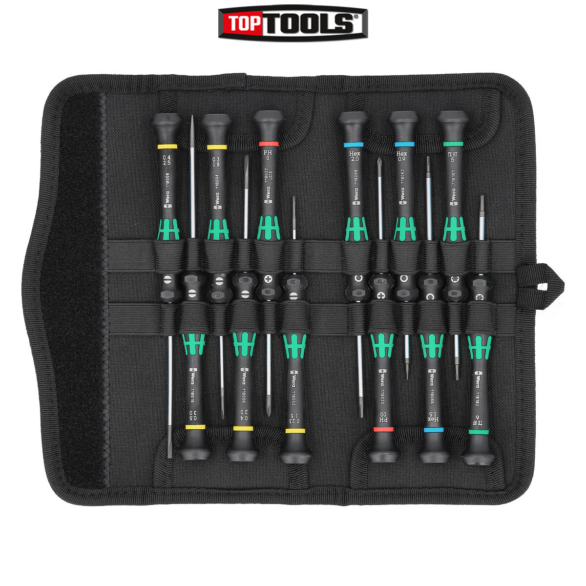 Wera 073675 Micro Precision Screwdriver Mixed Tool Set 12 Pcs-Slot/Torx/Phillips