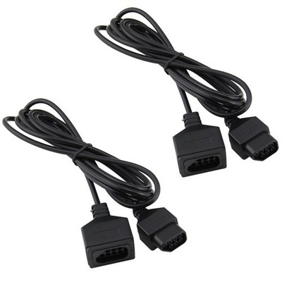 NES - 6' Controller Extension Cord X 2 BULK Hexir (Famicom Cable Adapter)