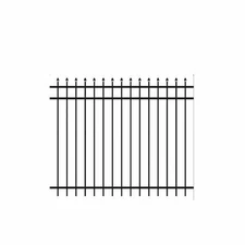 Barrette Outdoor Living Fence Panel 5' H x 6' W Standard-Duty Aluminum Black