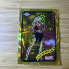 2025 Topps Chrome Marvel Yellow Lava Refractor #192 Eve Warlock