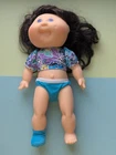vintage Cabbage Patch Doll Hard Bodied blue eyes dark hair part outfit