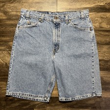 Vintage Levi's 550 Orange Tab Denim Shorts Men's 36 Made in USA Relaxed 90s EUC