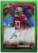 2024 Topps Chrome - Rookie Autographs Jacob Cowing #RA-JC Green /99 SF