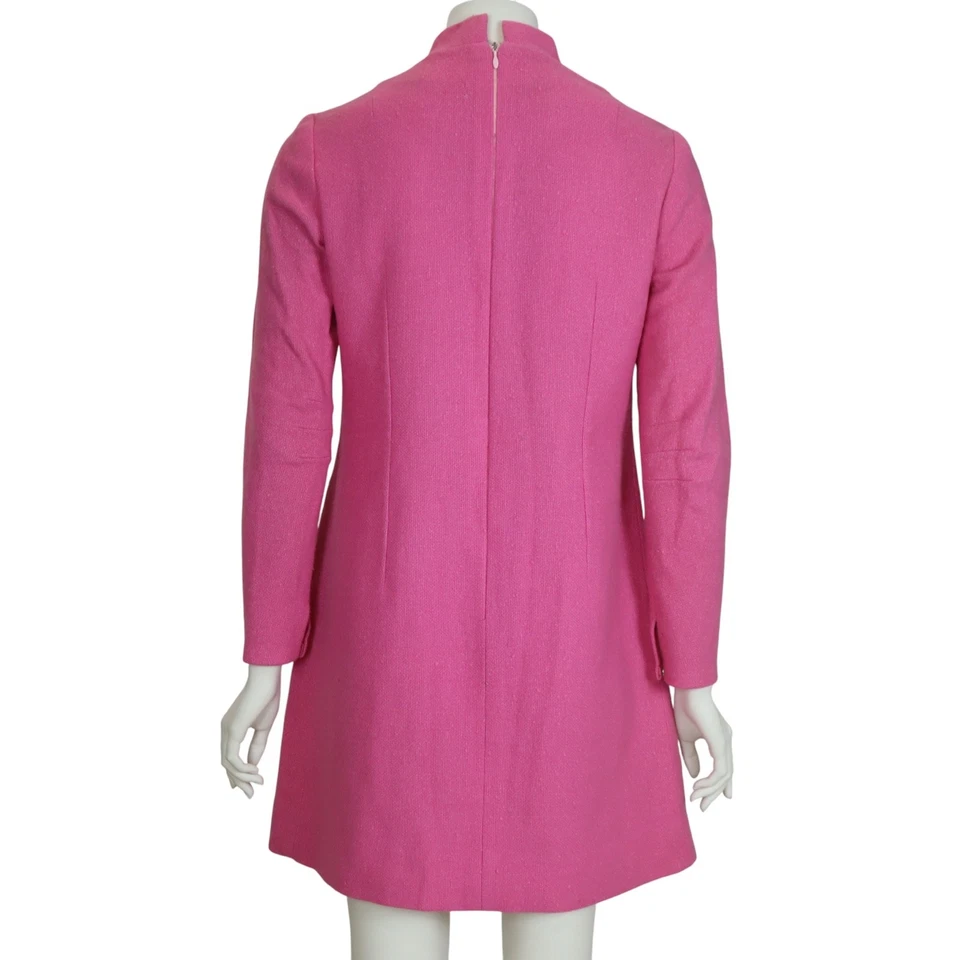 Vintage Mod Shift Dress Hot Pink GoGo MCM Mid Century Modern 1960s Women's Small - Image 4 of 4