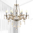 Crystal Glass Ceiling Pendant Lighting Fixture 6 Lights Chandelier