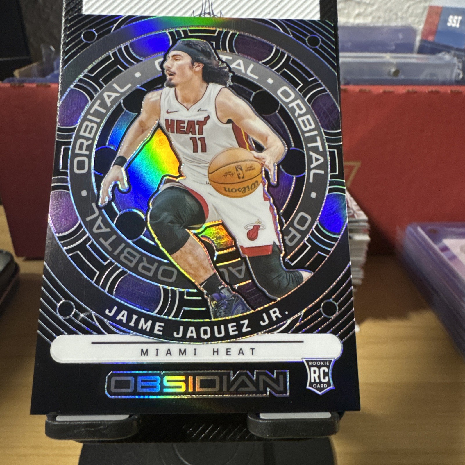 2023-24 Panini Obsidian Orbital #10 Jaime Jaquez Jr. /99 Miami Heat Rookie RC SP