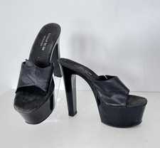 Vtg 80s 90s Sz 8.5 9 Platform Stripper Shoes Sunset Strip Made In USA Vintage