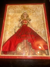 2014 Holiday Barbie Doll Mattel Red & Gold Collector Edition Unboxed New