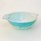 Vintage Pyrex 442 Amish Butterprint Turquoise Cinderella Mixing Bowl 1.5qt