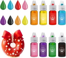 (Free Duty Tax) Oil Based Food Coloring 8 Colors Set,Food Grade Edible Dye f