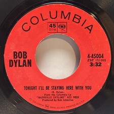 Bob Dylan - Tonight I'll Be Staying Here With You / Country Pie - Vinyl 7" - VG