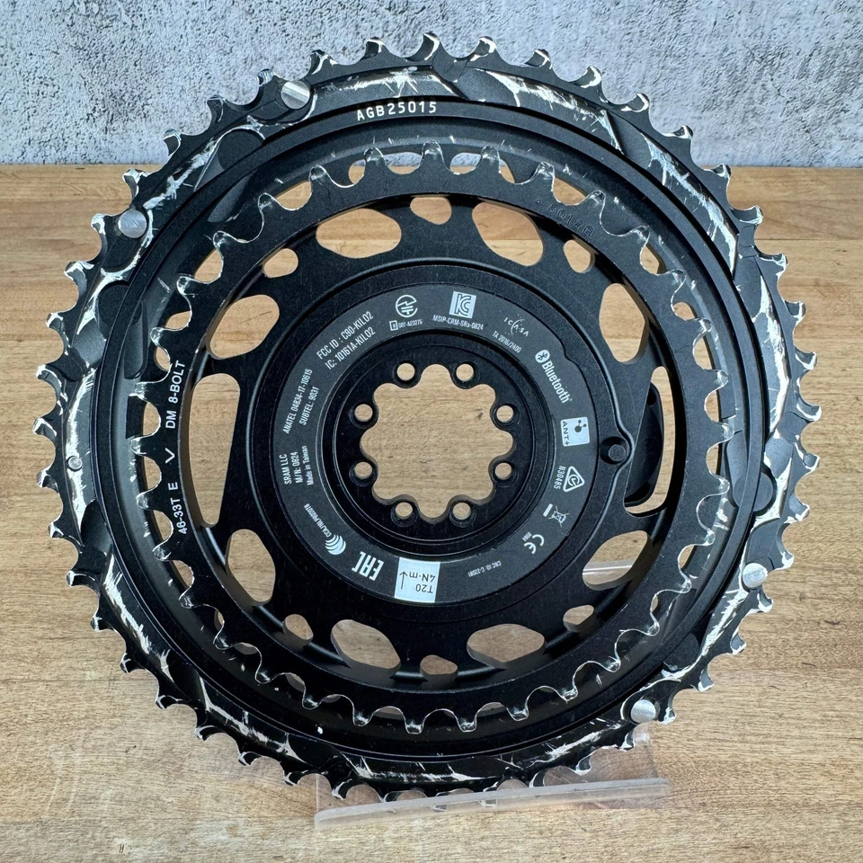 SRAM Red AXS Quarq D1 46/33t 8-Bolt Direct Mount Power Meter Chainring Set 256g - Image 4 of 4