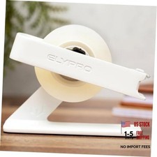 Modern Tape Dispenser for Office Desk - Elegant and Minimalist Design, White