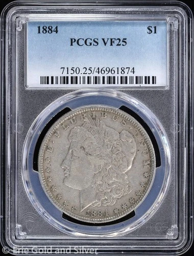 1884-P $1 Morgan Silver Dollar PCGS VF 25