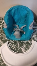 Summer Infant Booster Seat Blue Gray White Removable Tray Adjustable Harness