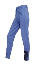Ladies Jodhpurs Jodhpur Riding Pants Self Seat Stretchy Blue Equestrian Wear
