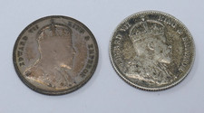 British Honduras 1906 1907 Edward VII 25 Cents Silver Coins