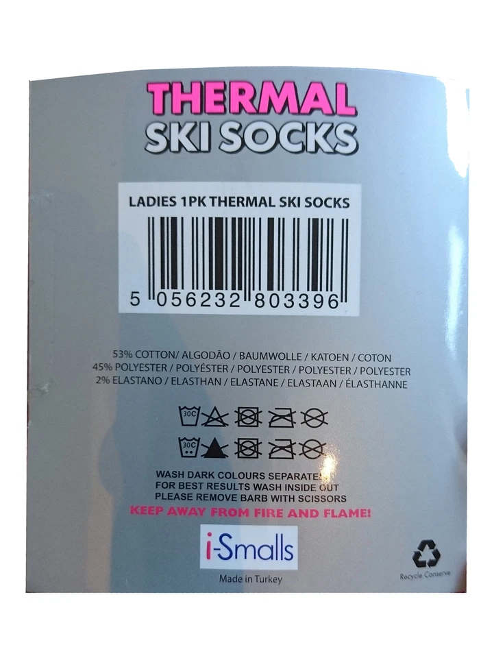 i-Smalls Damas 3 Pares Calcetines de Esquí de Alto Rendimiento Manguera Larga Calcetines Térmicos Foto 3 de 3
