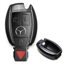 Exact Fit Glossy Black Remote Smart Key Fob Shell For Mercedes C E S M Class Etc