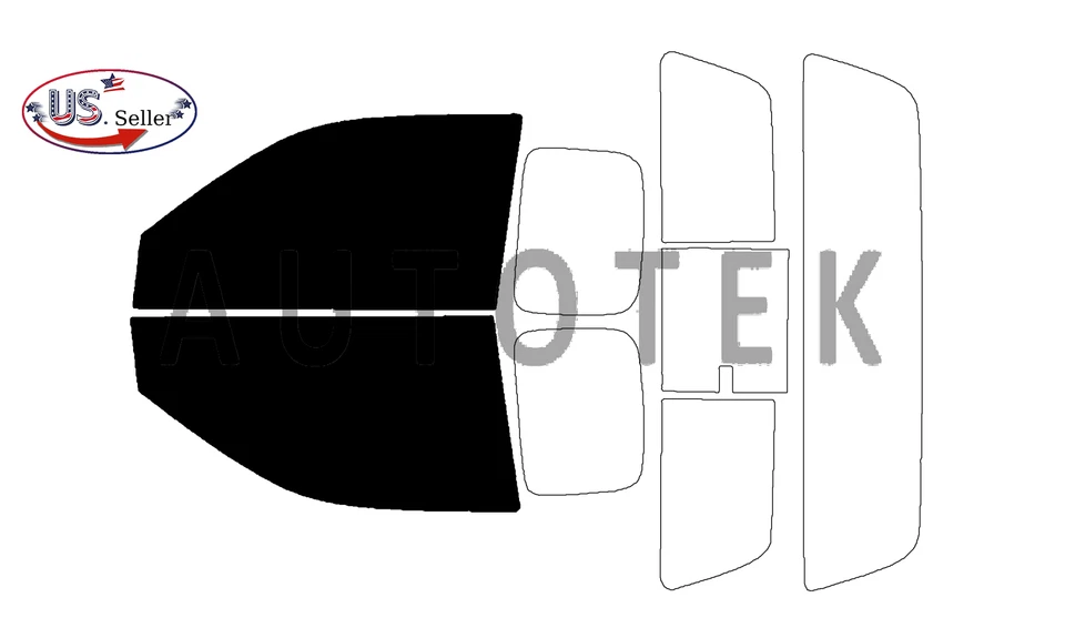 Película precortada 2 puertas ventanas delanteras tinte para Chevrolet Colorado extendido 2004-2012 Foto 2 de 4