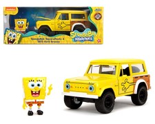 Jada Hollywood Rides 1:24 1972 Ford Bronco Diecast Spongebob Squarepants Figure