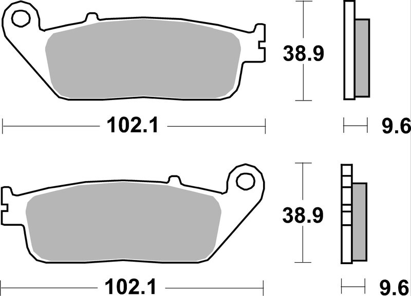 Plaquettes de frein BREMBO métal fritté 07HO41SA moto de route