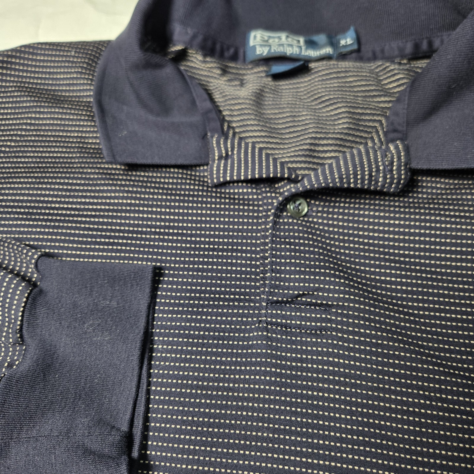 Polo By Ralph Lauren Shirt Men XL  Navy Long Sleeve Pima Cotton Pony