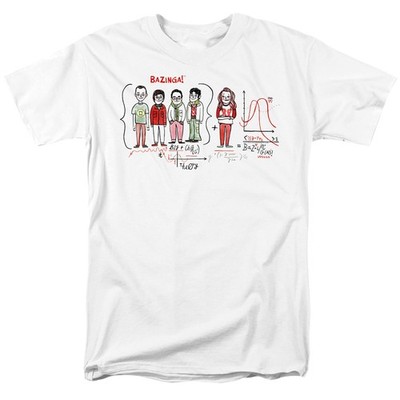 Big Bang Theory Bazinga Equation Adult T-Shirt