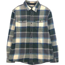 Used ORVIS long-sleeved flannel check shirt men's size L equivalent