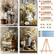 4 Pack Paint by Numbers for Adults 8 12inch, BKH2107 BKH2108 BKH2109 BKH2110