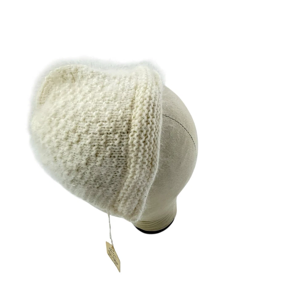 NOVO Boné Chapéu Creme Bebê Vintage Brenton Teares Nova York Angorá Lã Boné Anos 50 - Imagem 3 de 4