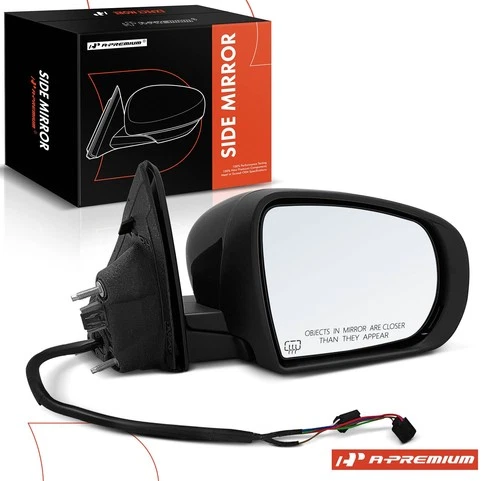 A-Premium Passenger Black Power Heated Mirror w/ Turn Signal for Jeep Compass