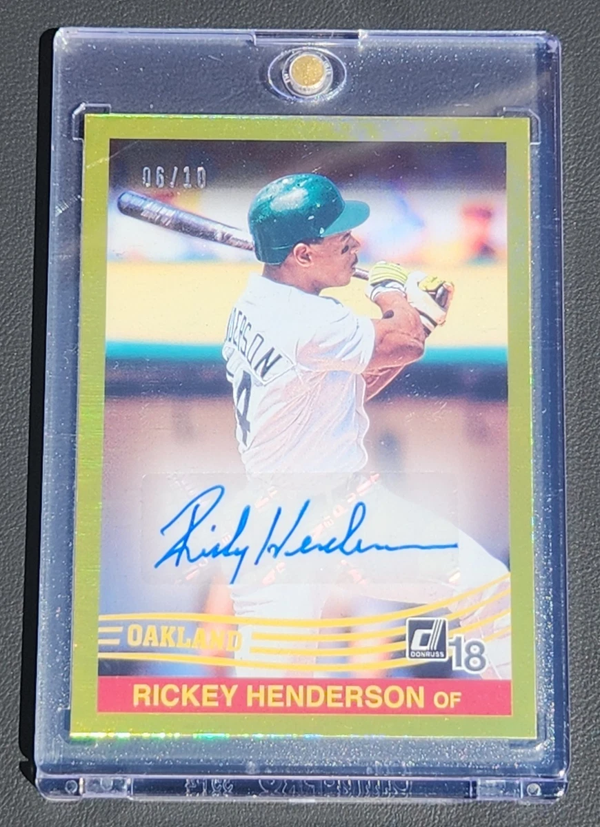Rickey Henderson 直筆サイン入りフォトプラーク Rickey Henderson Baseball Original Autographed Sports Trading