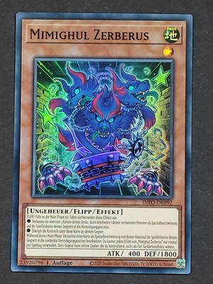  Mimighul Zerberus INFO-DE092   Yu-Gi-Oh!   Super Rare   Near Mint  