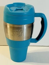Bubba Keg 34 oz Blue Travel Mug Stainless Steel Insulated Handle Flip Lid